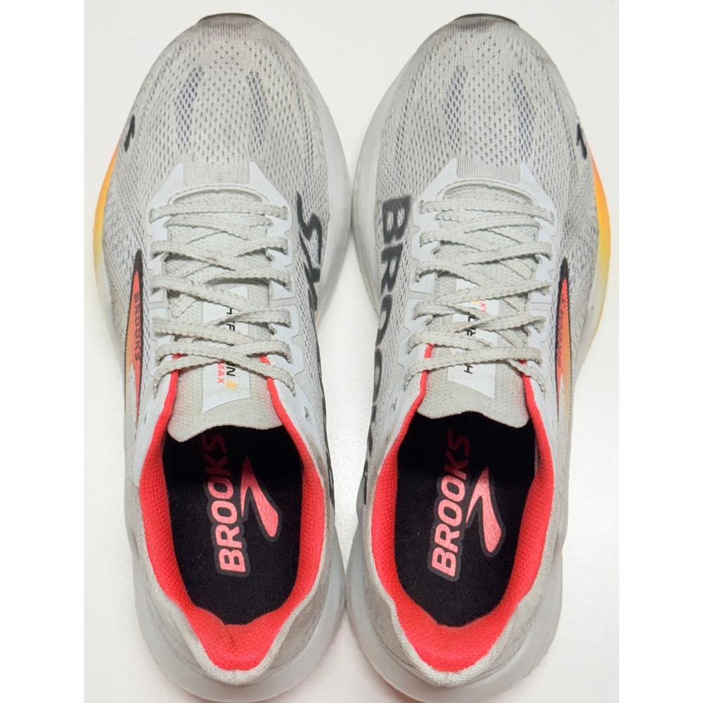 Brooks Hyperion Max 2 Grey Orange Running Shoes Womens 10 1204231B443 Training - Picture 3 of 8